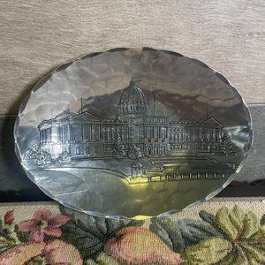 Vintage Silver Wendell August Forge Pa State Capitol Plate Tray New in Box